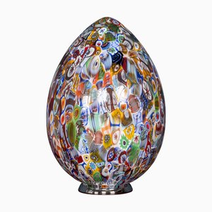 Vintage Italian Egg Shaped Table Lamp by Murrina Millefiori, 2000