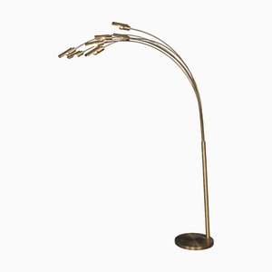 Vintage Italian Brass Arc Floor Lamp by Goffredo Reggiani, 1970
