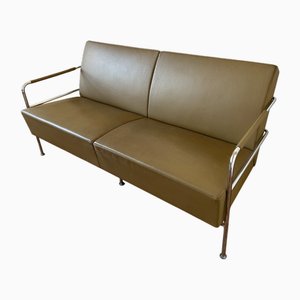 Cinema Collectible Lammhults Sofa aus olivgrünem Leder von Gunilla Allard