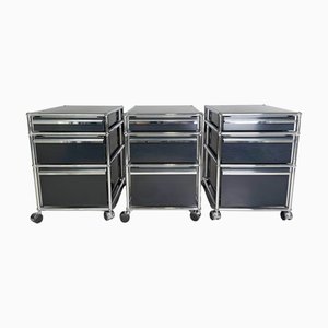 Black Mobile Office Cabinet by Fritz Haller for Usm Haller