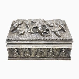 Burmesische Box in Silber
