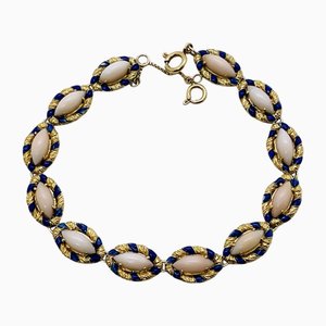 Brazalete vintage de oro de 18 k, años 70