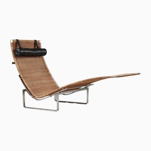 Set of Vintage PK 24 Chaise Lounge in Leather by Poul Kjærholm for Fritz Hansen