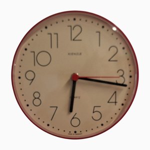 Vintage German Wall Clock with Red Plastic Case from Kienzle, 1970s