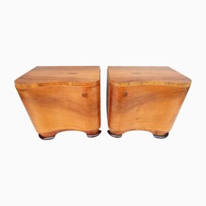 Bedside Tables by Jindrich Halabala for Up Závody, 1950s, Set of 2