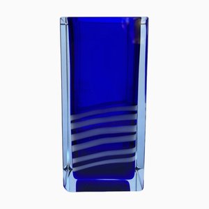 Vase Cobalt par Ivo Rozsypal pour Exbor, République Tchèque, 1980s.