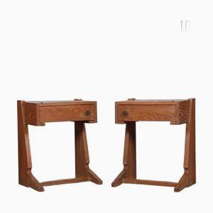 Comodini in stile di Guillerme e Chambron, anni '60, set di 2