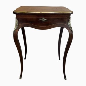 Table de Travail Victorienne Fine en Marqueterie de Palissandre, 1860s