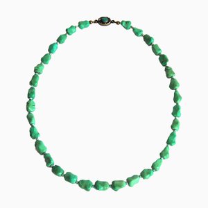 Collana vintage con vero turchese e argento di Erik Poul Fenster, Danimarca
