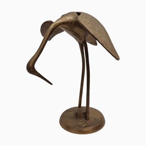 Vintage Brass Crane, 1970s