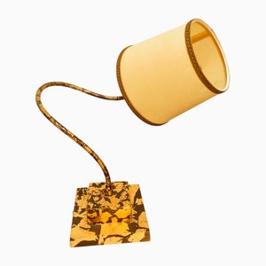Adjustable Brass Lamp with Parchment