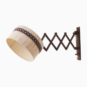 Mid-Century Modern Scandinavian Teak Scissor Lamp