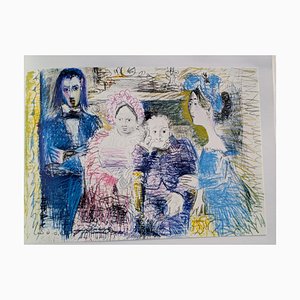 Pablo Picasso, Ritratto di famiglia, Stampa artistica a colori, 1966
