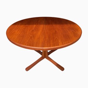 Danish Teak Round Pedestal Dining Table