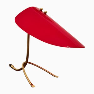 Brass and Acrylic Glass Table Lamp, 1950s