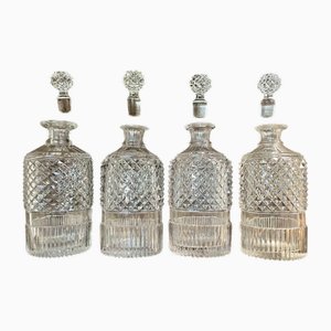 Vintage Crystal Bottles, 1980s, Set of 4