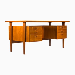 Danish Teak Desk by Kai Kristiansen for FM Møbler, 1960s