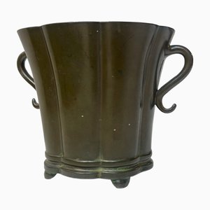 Art Deco Patinated Metal Jardiniere by Just Andersen, 1930s