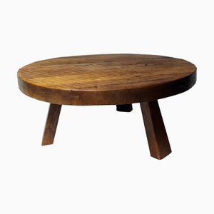 Brutalist Coffee Table in Oak, 1960