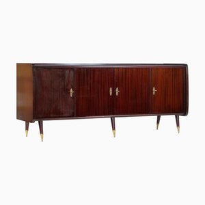 Credenza Art Deco vintage con gambe eleganti ed elementi in ottone, anni '20