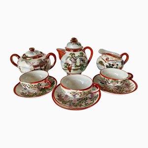 Antikes chinesisches Teeservice aus Porzellan, 1890er
