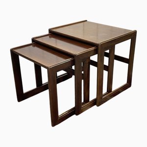 Teak Nesting Tables, 1970s, Set of 3