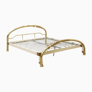 Doppelbett aus Messing, 1970er