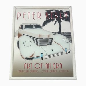 Miroir Publicitaire Peter Kelly Art of an Era Style Art Déco, 1980s