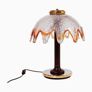 Brutalistische Tischlampe aus Muranoglas von AV Mazzega, Italien, 1970er