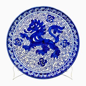Antique Kingdom of Spain Leon Majolica Wall Plate