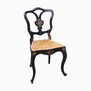 Victorian Black Lacquered & Gilt Decorative Hallway Chair from Jennens & Bettridge