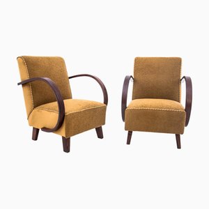 Set of Art Deco Armchairs by J. Halabala, Czech Republic, 1930s