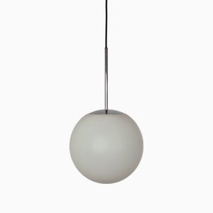Opaline Glass Globe Pendant Lamp from Peill & Putzler, Germany, 1960s
