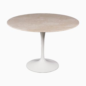 Tavolo da pranzo Tulip in marmo botticino di Eero Saarinen per Knoll Inc, anni '70