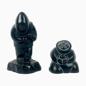 Figurine Inuit de Boma, Canada, 1970s, Set de 2