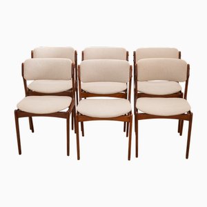 Chairs by Erik Buch for Oddense Maskinsnedkeri / O.D. Møbler, Denmark, 1960s, Set of 6