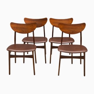 Dining Chairs atributed to Hp Hansen, Denmark, 1960s, Set of 4