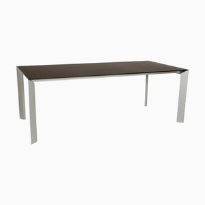 Wood Metal Dining Table in Dark Grey Anthracite from Kristalia Nori