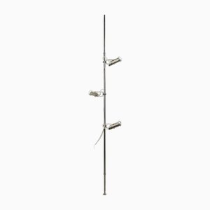 Vintage Floor-to-Ceiling Lamp in Chromed Metal and Aluminium, 1970s