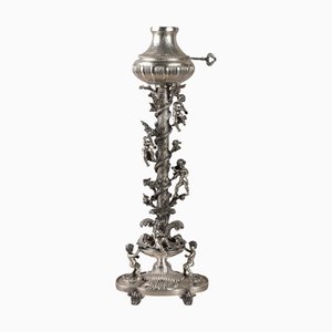 Vintage Tischlampe in Silber von Danilo Rossi