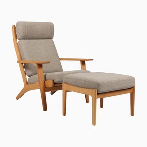 Poltrona modello 290A in quercia attribuita a Hans J. Wegner per Getama, set di 2