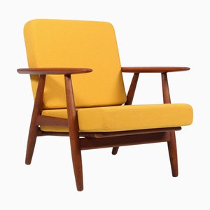 Poltrona modello 240 in quercia e teak attribuita a Hans J. Wegner per Getama, Danimarca, anni '70