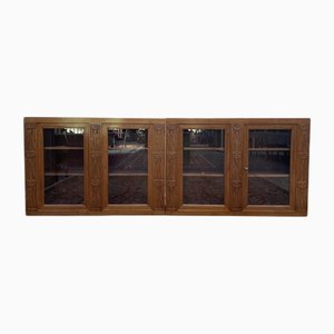 Art Nouveau Hanging Display Cabinets in Ash, Set of 2