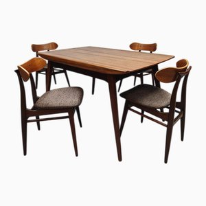 Vintage Dutch Dining Set by Louis Van Teeffelen, 1960s, Set of 5