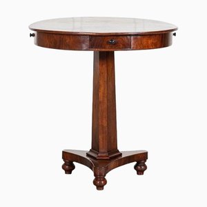 19th Century English Mahogany Drum Table, 1860s