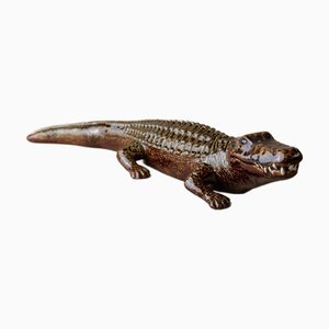 Vintage Ceramic Crocodile Sculpture, 1960s