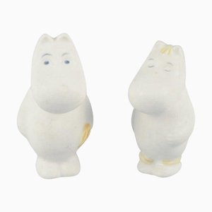 Figurines from the Moomins in Hand-Painted Ceramic, Arabia, Finland, Set of 2