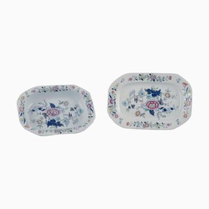 Plat Ovale et Bol Ovale en Faïence de Copeland/Spode, Angleterre, 1930s, Set de 2