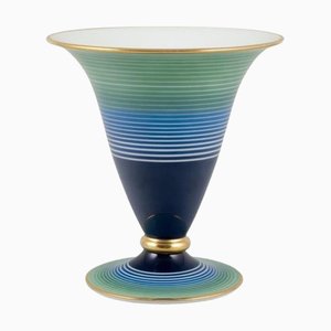 Jarrón Art Déco grande en forma de trompeta de Rosenthal, Alemania, años 30
