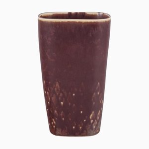 Vase Moderniste en Céramique dans des Tons Marrons par Carl Harry Stålhane pour Rörstrand